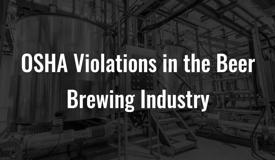 맥주 양조 업계의 OSHA 위반 사례