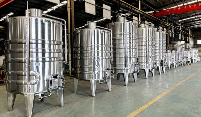 Types of stainless steel wine fermentation tanks