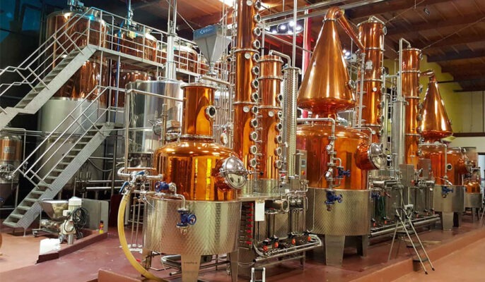 Équipement de distillation pour la brasserie