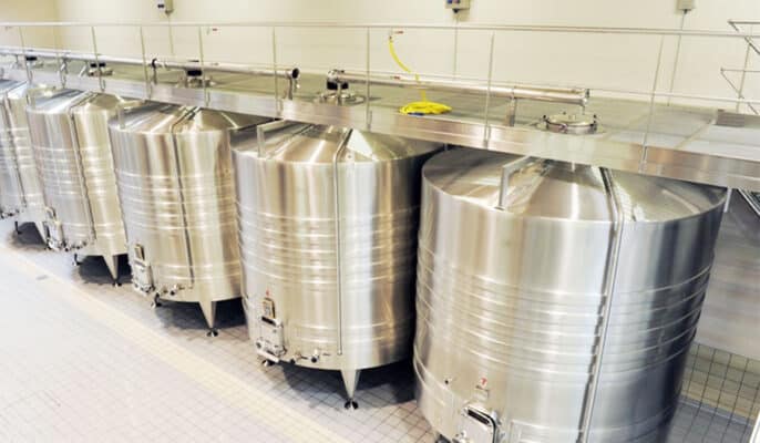 Conical fermentation tanks