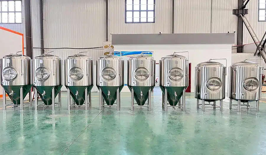 What is the difference between a fermentation tank and a bright tank