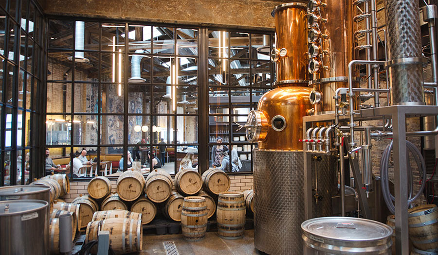 What are the basic distillation equipment in a distillery