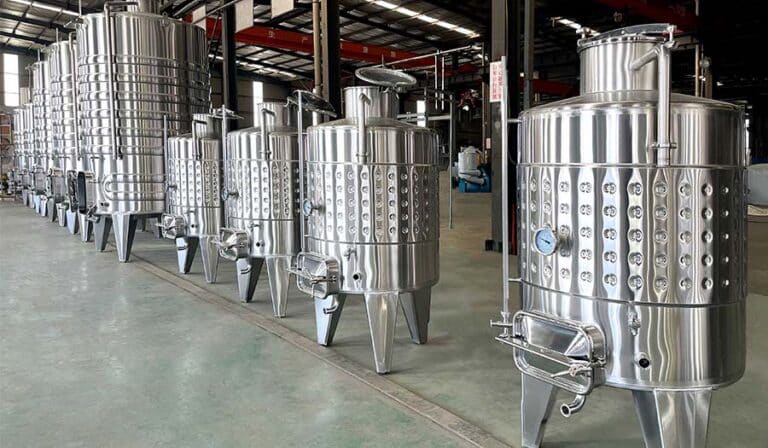 stainless steel winery tanks